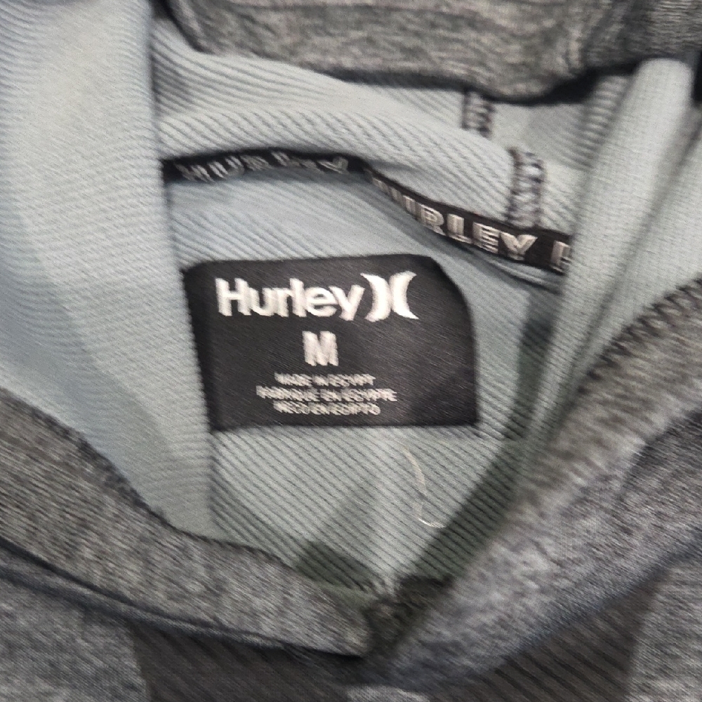 Hurley Gray & Black Hoodie Medium - Picture 4 of 4